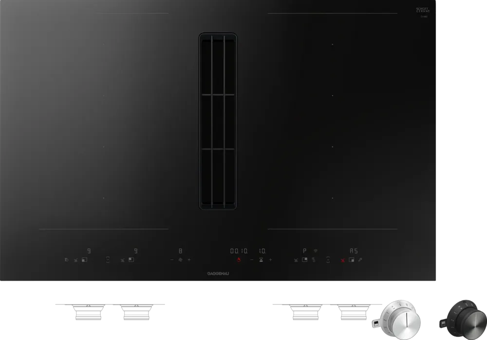 Gaggenau CV482105 Serie 400 Flex-Induktionskochfeld mit integriertem Lüftungssystem 80 CM